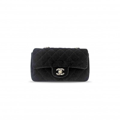 CHANEL VELVET NEW MINI CROSSBODY BAG (20*12*6.5cm)